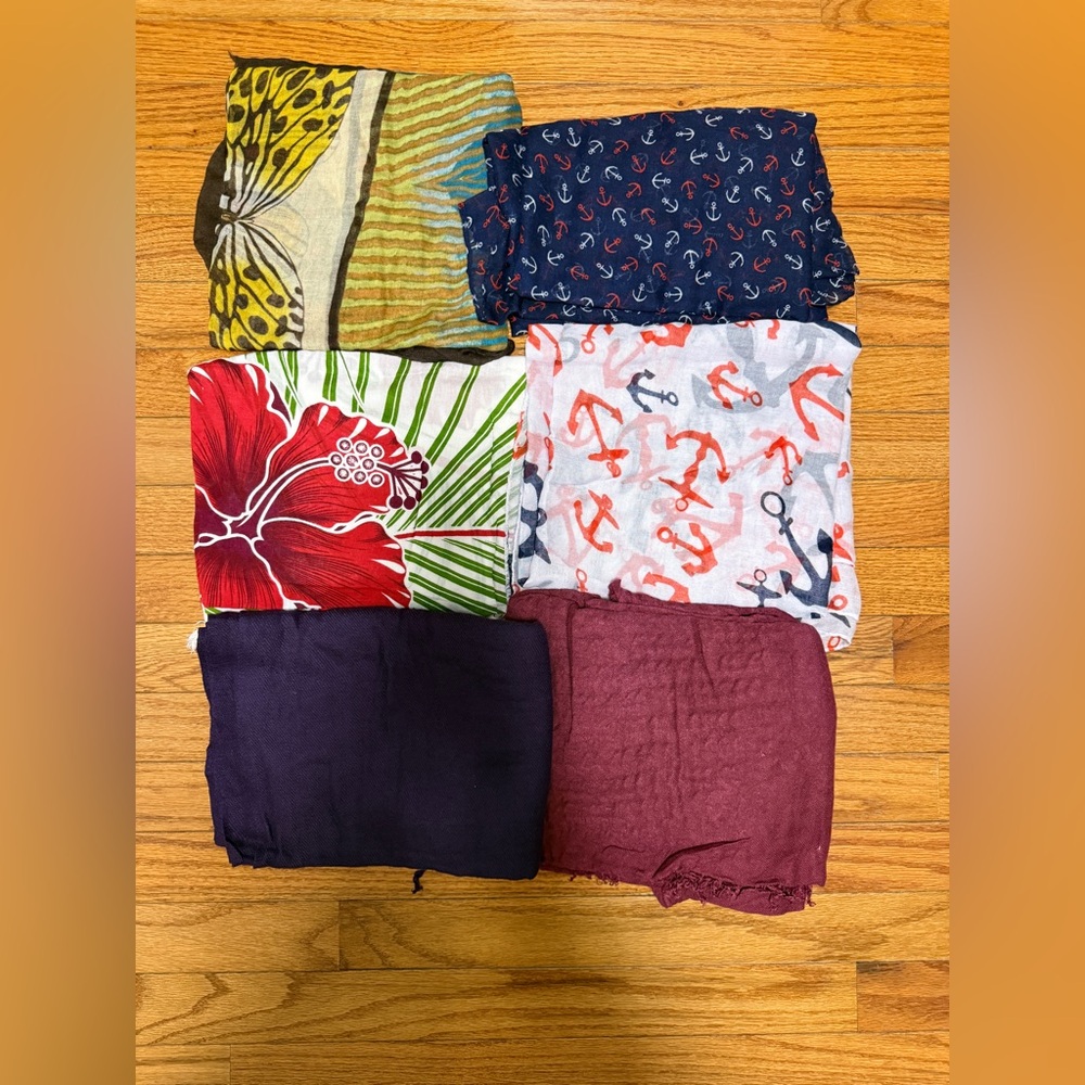 Colorful Patterned Scarves Set, all for $30